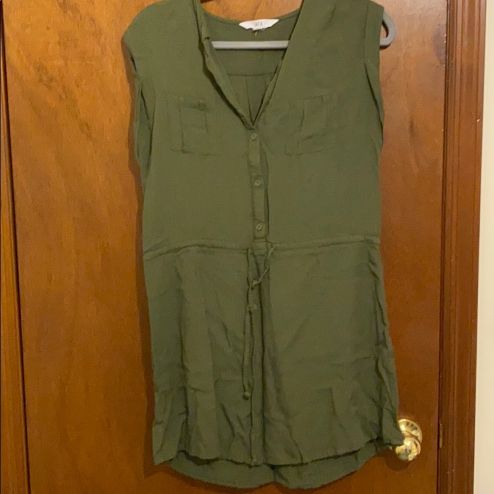 Army green mini dress